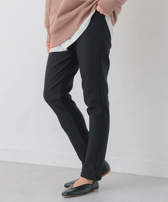 裏起毛ストレッチパンツ レディース 秋 冬 S M L LL 3L ≪ゆうメール便 