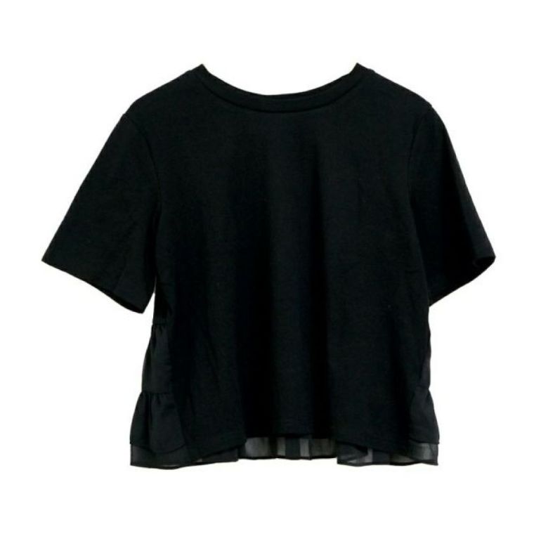 バックフリルTシャツ レディース 春 夏 半袖 M L Tシャツ ≪ゆう