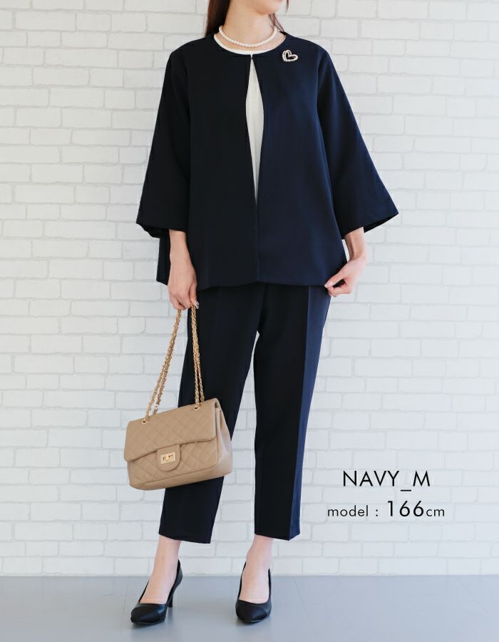 フレアシルエットセットアップスーツ レディース 春 秋 長袖 M L 