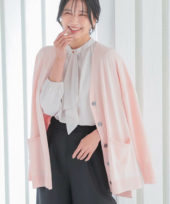   ロング丈サマーニットカーディガン