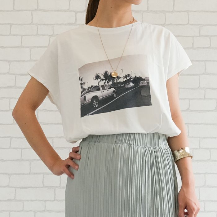 tシャツ フォトプリント半袖Tee レディース フォトプリントTシャツ レディース 春 夏 M ≪ゆうメール便配送