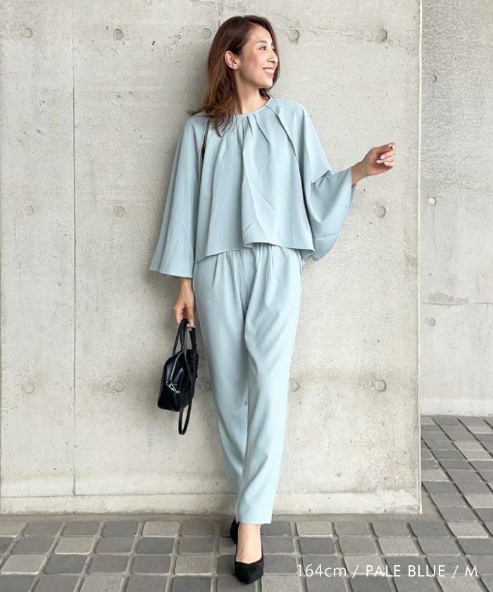 3WAYケープブラウスパンツセットアップ M L | アクアガレージ