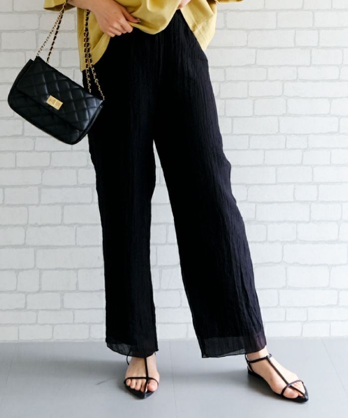 Air Room Products ネイビー ストレートパンツ (お値下げ済み) TALLサイズ/WEB限定』センタープレスストレートパンツ