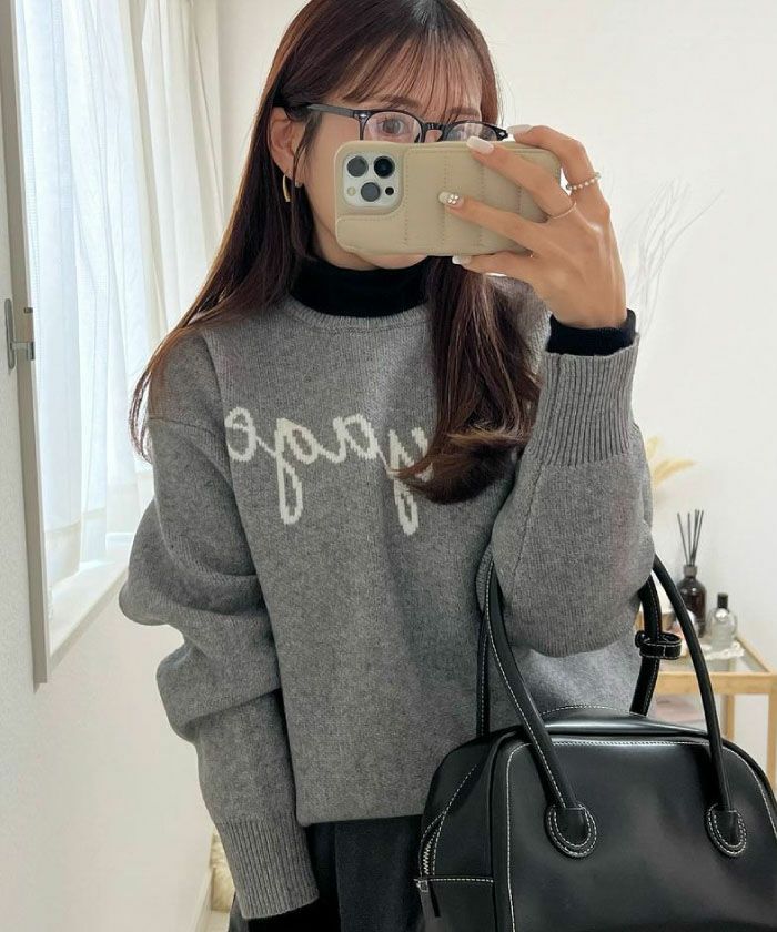 ロゴニットトップス レディース 春 秋 冬 | アクアガレージ aquagarage