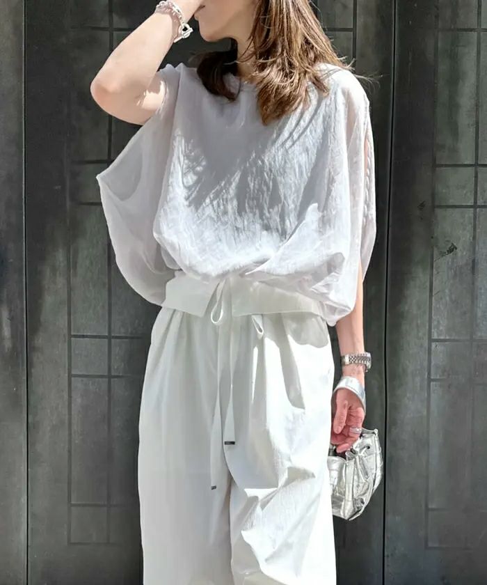 ENFOLD - 【kiki】enfold  レイヤード ノースリーブ オーガンジー ENFOLD(エンフォルド) 【 COCOON LAYERED DRESS 】コクーン