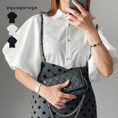 バルーンスリーブシャツブラウス 春 夏 秋   ≪ゆうメール便配送20・代引不可≫ | アクアガレージ aquagarage 