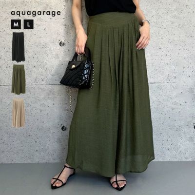 スカート見えワイドパンツ レディース 春 夏 秋 M L |≪ゆうメール便配送30・代引不可≫アクアガレージ aquagarage
