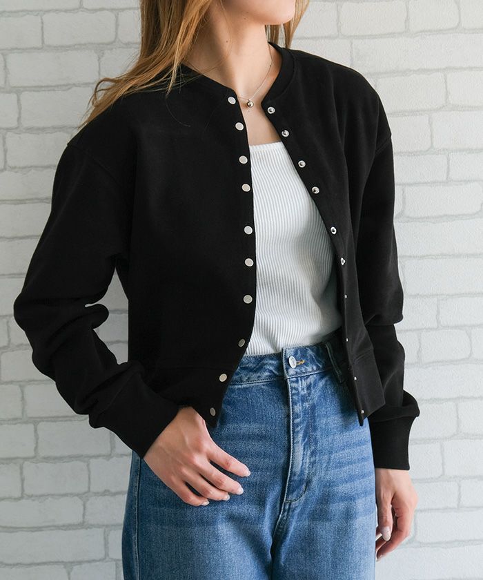 スナップボタンカーディガン レディース 春 秋 冬 | アクアガレージ