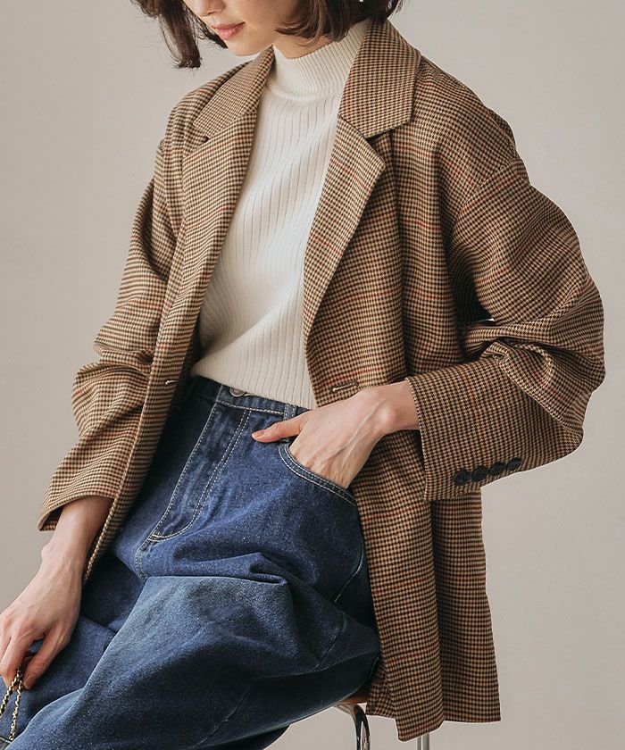 ガンクラブチェックテーラードジャケット